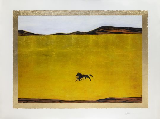 Kaiak Art 城美藝術_Giuliano GRITTINI朱利亞諾格里蒂尼_SANYU x Giuliano Grittini Gold-Like Leaf Silkscreen Print-the Horse Limited Edition-Horse常玉x朱利亞諾格里蒂尼金箔絲網版畫-駿馬系列-馬_2025 - Shania Huang