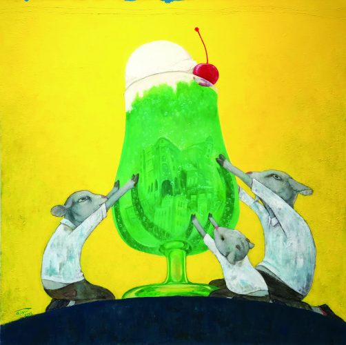 galleryug_ JunkoASANO_PsychokineticTravel_acrylic oncanvas_116.7×116.7cm_2023 - Yukari Nakanishi