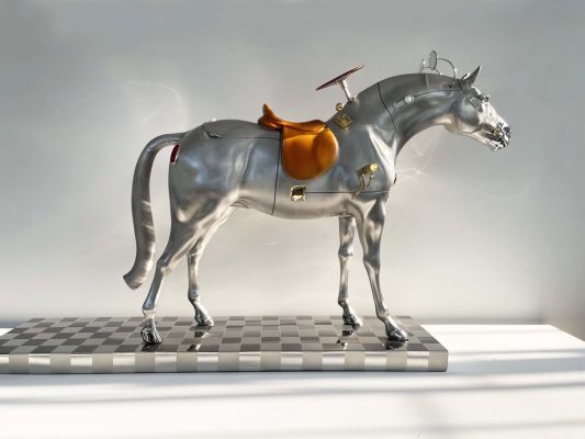 Agi Chang | Gene | Stainless steel / Copper | 81 x 18 x 45 cm | 2025