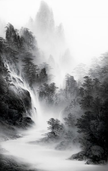 宋永華 | 谷境眺山嵐 | 布面油彩 | 110 x 70 公分 | 2025