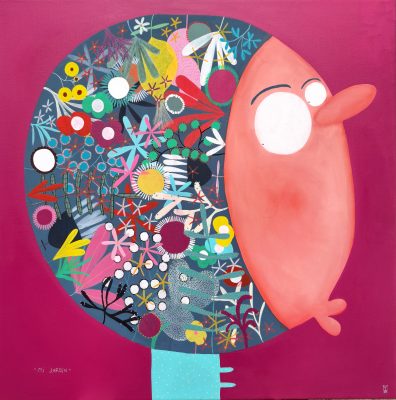 莫伊．亞格斯 | 我的花園 | 壓克力畫 | 100 x 100公分 | 2024