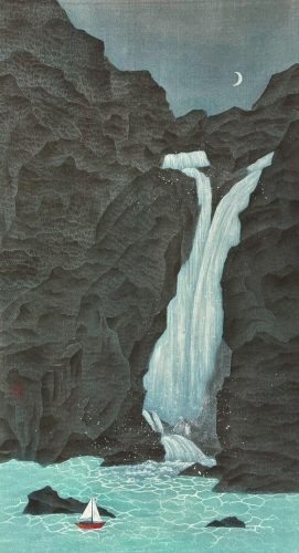 臺中市大墩文化中心Taichung City Dadun Cultural Center_王君綺Chunchi WANG_有艘船在那裡A boat over there_絹本、墨Ink on silk_48x27cm_2025 - YuHan CHEN