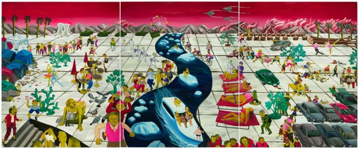 藝術銀行_黃海欣_小確幸之河#2_油彩、畫布_203x163.5x4公分x3p_2023