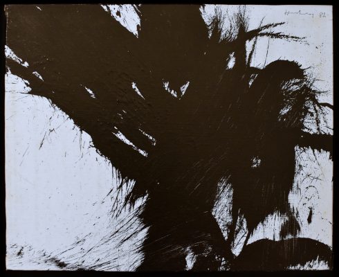 WithOutArt Galerie_Hans Hartung_T1982-H4_Acrylic on Canvas_33x41cm_1982 - WITHoutART galerie