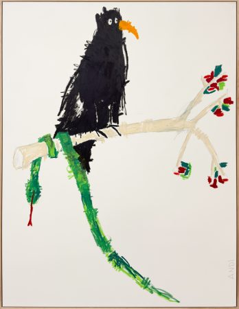 Gallery Baton_ Andi Fischer_ oil stick, pencil on canvas_ 215 x 165 cm, 219 x 169 x 5 cm artist frame_ 2025 - GB Observation Deck