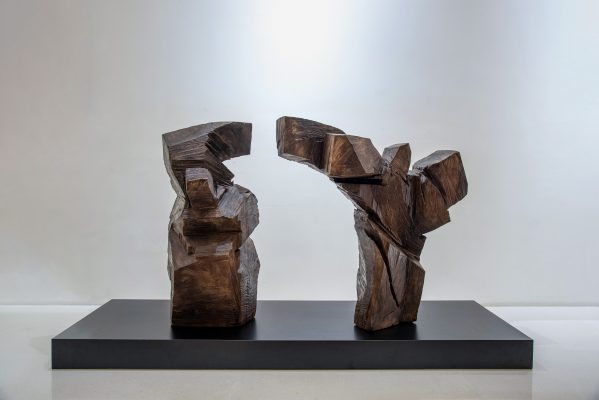 印象畫廊_朱銘 太極拱門 1992 木雕 85x40x85cm，40x47x85cm_0