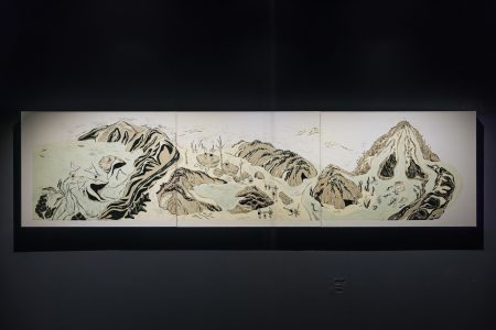 胡家瑜 _山，與山_版畫_300x80cm_2024