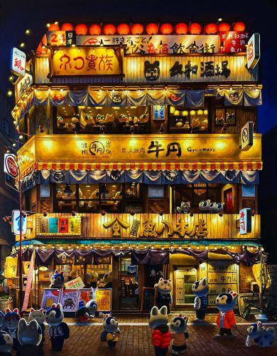 COMBINE／BAMI gallery_Hisashi MATSUMOTO_building in a drinking district