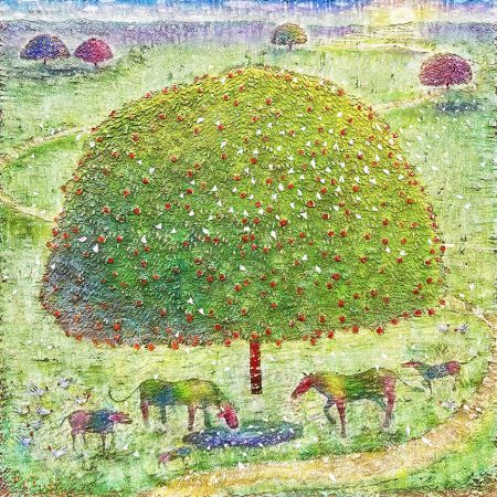 Mizoe Art Gallery_Kenpei Yunde_Apple Tree and Road in the Morning