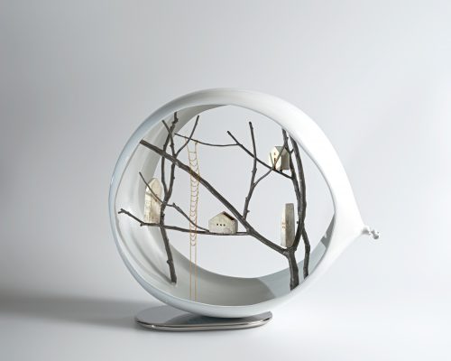 潮時藝術_崔永嬿_01吉普賽人的都市計畫-家1_30x50x50cm_不鏽鋼_2025_2mb - LIN ART PROJECTS潮時藝術