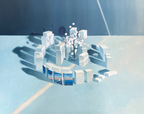 雷相畫廊_黃柏勳_他方冬陽20 _壓克力顏料、畫布_80x100cm_2025